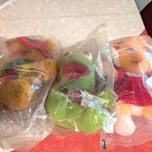 McDonalds Jim Henson Baby Muppets Miss Piggy, Fozzie and Kermit with tags